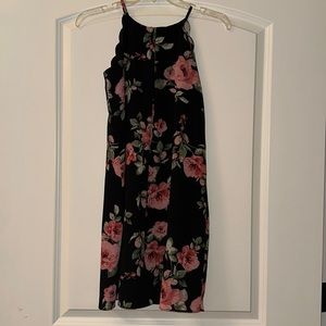 Black Floral Dress Size XS